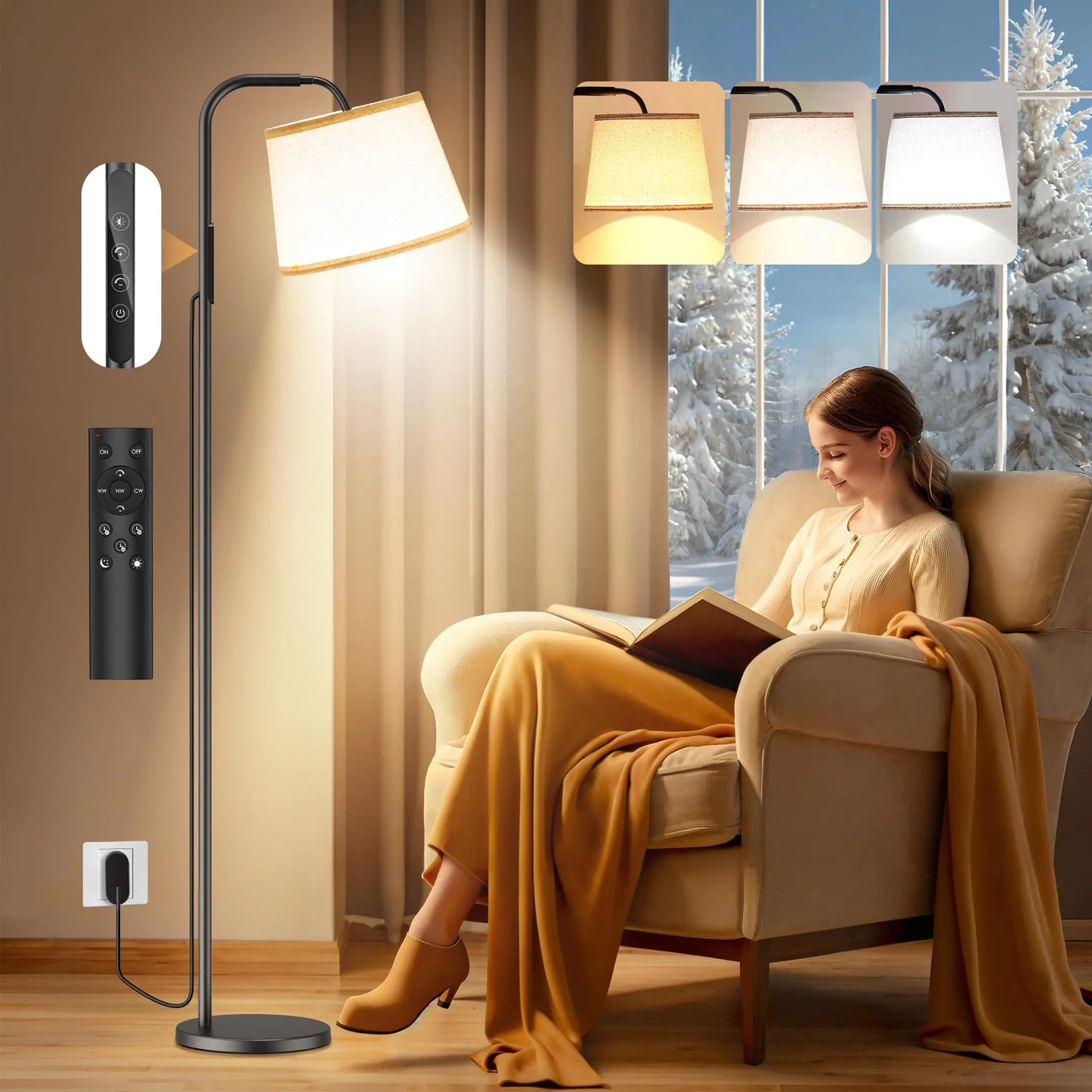 Caromolly 10,000 Lux Light Therapy Floor Lamp – Brighten Your Mood, Boost Your Energy